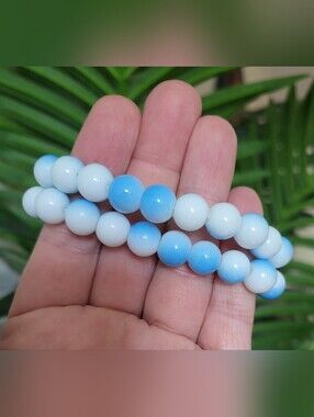 🌊 Ocean Breeze Ombré Bead Bracelet Set 🌊